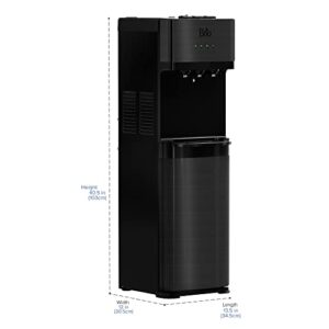 Brio Point of Use 4 Stage UF Hot, Cold & Room Water Cooler - Tri - Temp - UV Self Clean, Gunmetal Gray