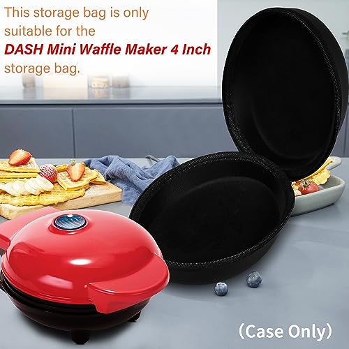 Carrying Bag Compatible with DASH Mini Waffle Maker 4 Inch, Travel Case for Mini Waffle Maker Nylon Dust Cover (Bag Only)