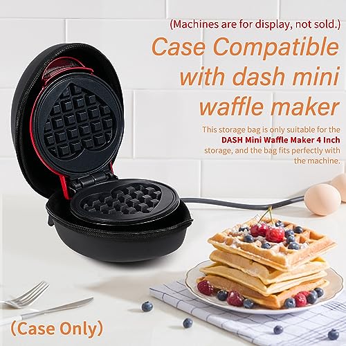 Carrying Bag Compatible with DASH Mini Waffle Maker 4 Inch, Travel Case for Mini Waffle Maker Nylon Dust Cover (Bag Only)