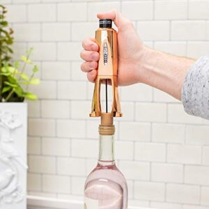 Cork Pops Copper Tone Legacy Wine Bottle Opener With 4-Blade Foil Cutter