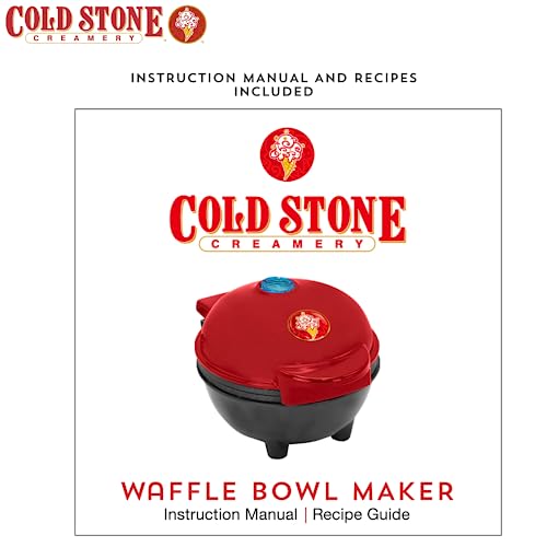 Cold Stone Creamery Waffle Maker, Mini Waffle Bowl Maker, Electric, Nonstick, 4 inch cooking surface