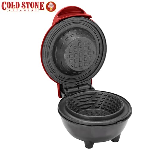 Cold Stone Creamery Waffle Maker, Mini Waffle Bowl Maker, Electric, Nonstick, 4 inch cooking surface