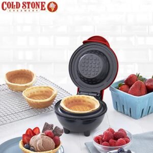 Cold Stone Creamery Waffle Maker, Mini Waffle Bowl Maker, Electric, Nonstick, 4 inch cooking surface