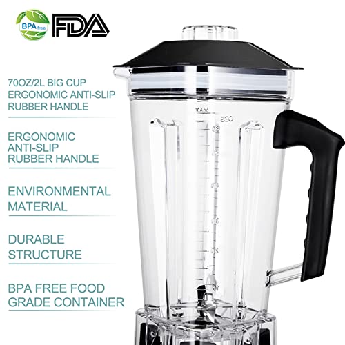 Blender Smoothie Blender, 2200W High Speed Professional Countertop Blender for Shakes and Smoothies, Commercial Blender Built-in Timer, 70OZ BPA-Free Tritan for Crushing Ice,Frozen Dessert,Salsa,Juice (Countertop Blender)