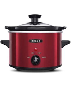 bella 1.5 quart slow cooker - red