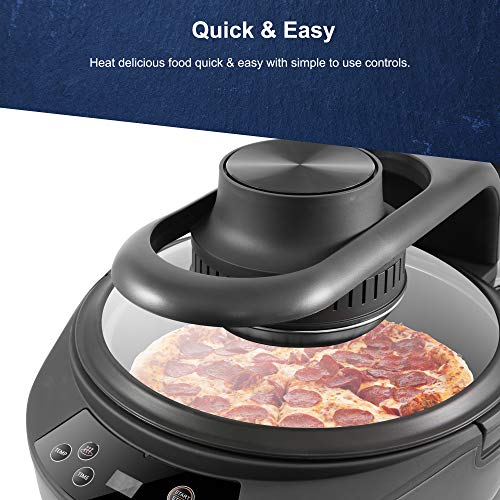 Elite Gourmet EAF4700 Digital 5Qt Air Fryer, Sears, Bakes, Roasts, Top & Bottom Heating Oil-Less Healthy Cooker, Temp/Timer Settings, PFOA-Free, Includes Recipes, Black