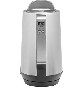 ge electric kettle | 6 cup capacity | digital temperature control | boils water for tea, coffee in minutes | countertop kitchen essentials | 1500 watts | stainless steel