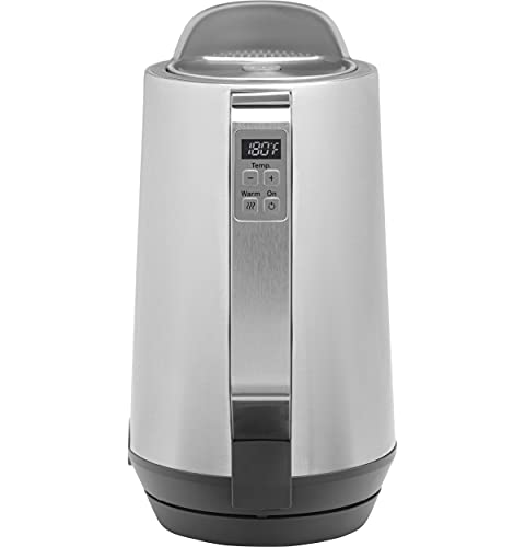 GE Electric Kettle | 6 Cup Capacity | Digital Temperature Control | Boils Water for Tea, Coffee in Minutes | Countertop Kitchen Essentials | 1500 Watts | Stainless Steel