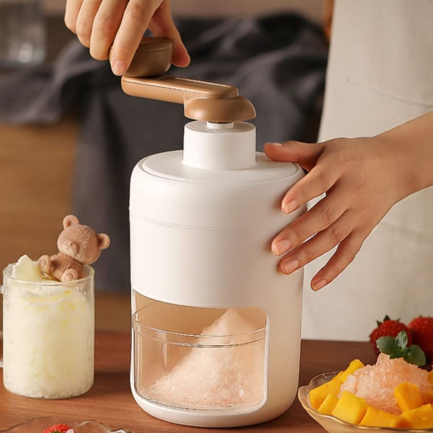 Baotkere Ice Shaver Ice cream Smoothie Slushie Milkshake Cocktail Maker Machine to Make Snow Cone, BPA Free Portable Ice Crusher with Free Cube Tray