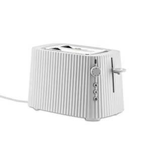 alessi mdl08w/usa plissé toaster in thermoplastic resin, white. us plug. 850w