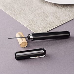 2-in-1 Air Pressure Wine Opener with Foil Cutter Wine Bottle Opener Easy-Open Air Pump Wine Opener Portable Travel Wine Corkscrew Handheld Wine Cork Remover, Best Gifts for Wine Lovers