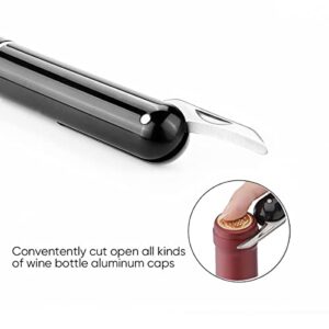 2-in-1 Air Pressure Wine Opener with Foil Cutter Wine Bottle Opener Easy-Open Air Pump Wine Opener Portable Travel Wine Corkscrew Handheld Wine Cork Remover, Best Gifts for Wine Lovers