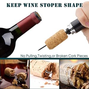 2-in-1 Air Pressure Wine Opener with Foil Cutter Wine Bottle Opener Easy-Open Air Pump Wine Opener Portable Travel Wine Corkscrew Handheld Wine Cork Remover, Best Gifts for Wine Lovers