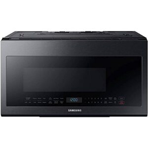 samsung black stainless steel over-the-range microwave