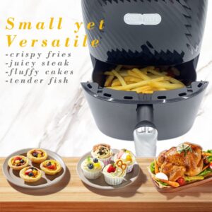 MORE TASTE Mini Air Fryer 2.7QT/3L Small Size Compact for 1-2 People Vortex Air Fry, Broil, Bake, Roasts, Reheats, Dehydrates for Quick Easy Meals, 1500W