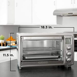 BLACK+DECKER Crisp ‘N Bake Air Fry Countertop Oven with No Preheat, Stainless Steel, TOD5035SS