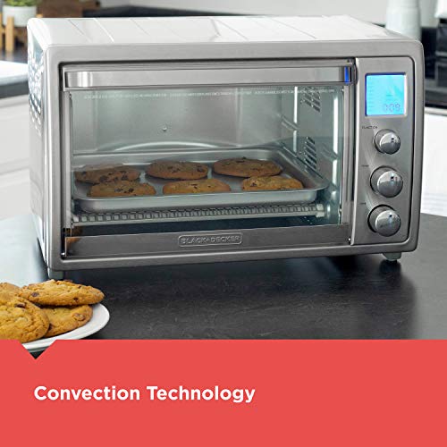 BLACK+DECKER Crisp ‘N Bake Air Fry Countertop Oven with No Preheat, Stainless Steel, TOD5035SS