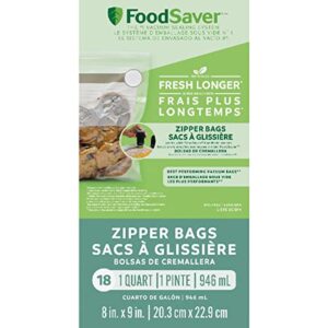 foodsaver freshsaver 1 qt. plastic vacuum sealer bags