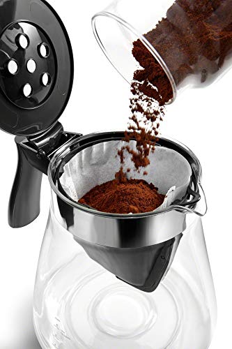 De'Longhi 3-in-1 Specialty Coffee Brewer, IcedCoffee Maker (Bold Cold Brew), Gourmet Pour Over, Premium Drip, SCA GoldenCup Certified, Glass Carafe, 8-Cup, ICM17270