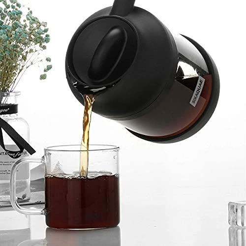 SIXAQUAE Cold Brew Coffee Maker Stainless Steel Strainer Large,Durable Iced Coffee Maker Cold Brew Pitcher,Dishwasher Safe 38 Oz Iced Tea Maker