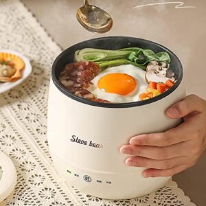 Mini Rice Cooker Portable Design,Rice Cooker Small for Long-Distance Travel,cute rice cooker Multi-function,Rice Cooker Stainless Steel Inner Pot,Low Carb Rice Cooker