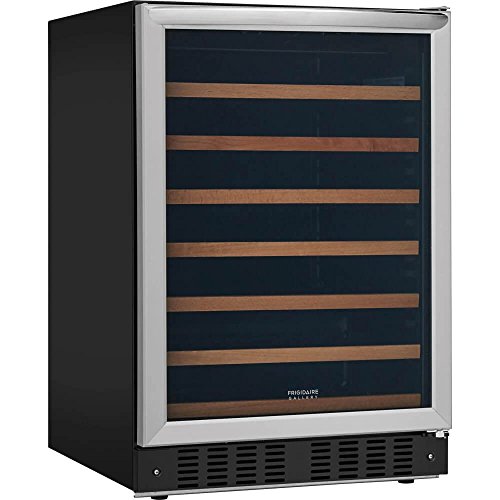 Frigidaire FGWC5233TS Gallery Series 26 Inch Built-In and Freestanding Single Zone Wine Cooler in Stainless Steel,Silver