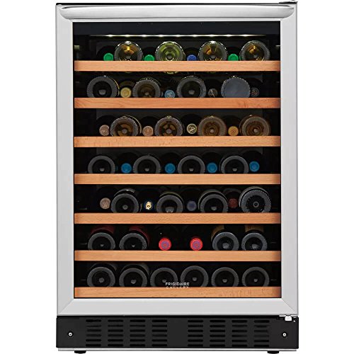 Frigidaire FGWC5233TS Gallery Series 26 Inch Built-In and Freestanding Single Zone Wine Cooler in Stainless Steel,Silver