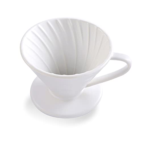 Pour Over Coffee Makers Ceramic Coffee Dripper V60 size 01 White