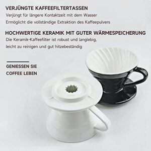 Pour Over Coffee Makers Ceramic Coffee Dripper V60 size 01 White