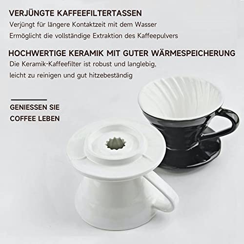 Pour Over Coffee Makers Ceramic Coffee Dripper V60 size 01 White