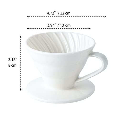 Pour Over Coffee Makers Ceramic Coffee Dripper V60 size 01 White