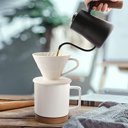 Pour Over Coffee Makers Ceramic Coffee Dripper V60 size 01 White