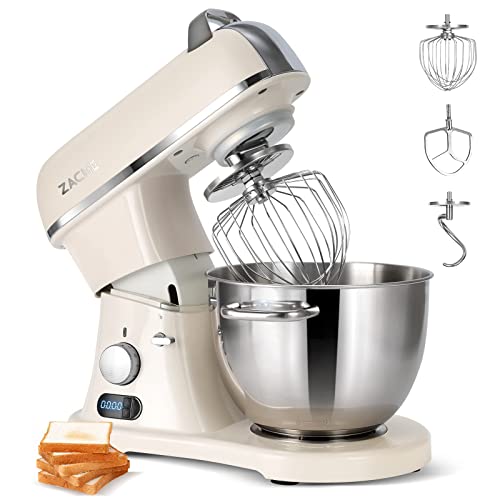 ZACME 8.4QT Commercial Stand Mixer 800W with Aluminum cast body and NSF Certified, Kitchen Electric Mixer Metal Food Mixer with Stainless Steel 8L Bowl, Dough Hook and Beater with Smart Timer Display