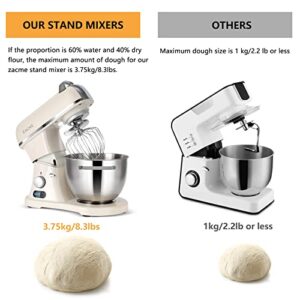 ZACME 8.4QT Commercial Stand Mixer 800W with Aluminum cast body and NSF Certified, Kitchen Electric Mixer Metal Food Mixer with Stainless Steel 8L Bowl, Dough Hook and Beater with Smart Timer Display