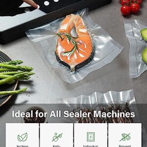 Kootek Vacuum Sealer Bags, 4 Rolls 8"x20' (Total 80 feet), Commercial Grade, BPA Free Food Vac Bags Rolls for Storage, Meal Prep or Sous Vide