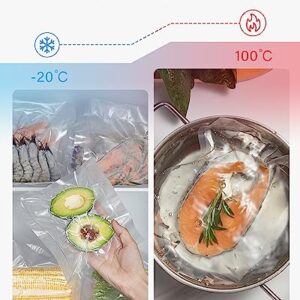 Kootek Vacuum Sealer Bags, 4 Rolls 8"x20' (Total 80 feet), Commercial Grade, BPA Free Food Vac Bags Rolls for Storage, Meal Prep or Sous Vide