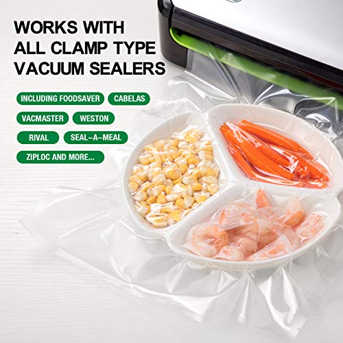 MAGIC SEAL 4 Rolls 11”x 16.4' Vacuum Sealer Bags for Food Saver, Puncture Prevention Seal Storage Textured Bags, BPA Free, Commercial Grade - NOT Work with MAGIC SEAL MS175