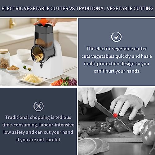 4-In-1 Fully Automatic Electric Slicer/Shredder, Electric Vegetable ...