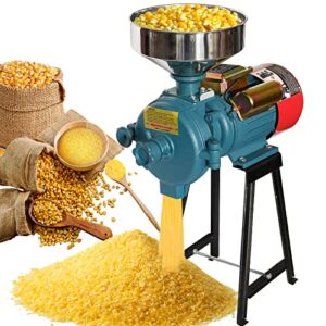slsy electric mill grinder 110v 3000w, commercial electric feed mill dry grinder, heavy duty milling machine cereals grinder rice corn grain coffee wheat with funnel