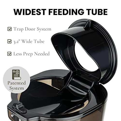 Sana Wide Mouth Premium Cold Pressed Vertical Juicer | Patented Trap Door System | Includes 2 Premium Accessories | 240W High Torque Motor | 15 Year Warranty (Black)