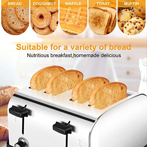 Wutfly Standard-Duty 4-Slice Commercial Toaster - 1 1/2" Slots, 120V