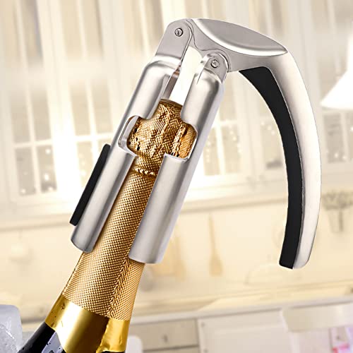 Champagne Bottle Opener - Zinc Alloy Sparkling Wine Cork Puller - Bar Jar Cork Puller - Champagne Corkscrew -Kitchen Sparkling Wine Bottle Opener - Best Gift Accessories