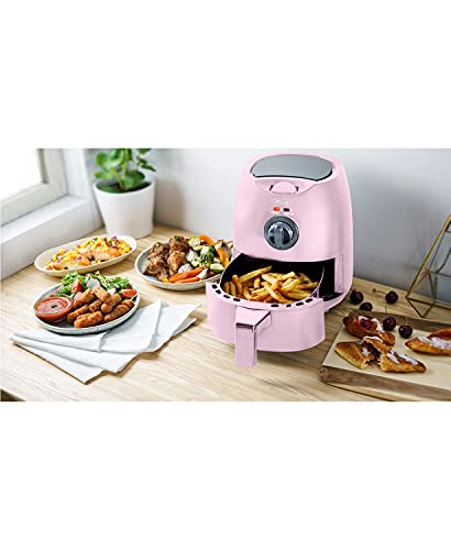 Bella 2-Quart Electric Air Fryer, Pink Matte