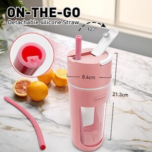 Portable Blender, Blender For Shakes and Smoothies Personal Blender BAP Free smoothies Blender With 10 Blades Mini Blender for Kitchen, Travel, Home, Office Pink