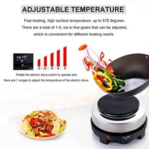 Mini Stove,Portable 500W Electric Mini Stove Hot Plate Multifunction Home Heater (US Plug 110V), suitable for the soup and the porridge,hot pot