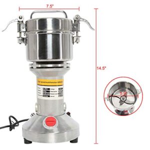 HYDDNice 500g Grain Mill Grinder 2500W 50-300 Mesh 36000RPM High Speed Electric Stainless Steel Grinder Spice Herb Cereals Corn Flour Powder Machine Commercial Grade