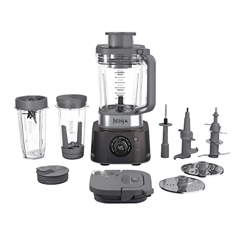 Ninja CO401B Foodi Power Blender Ultimate System with 72 oz Blending & Food Processing Pitcher, XL Smoothie Bowl Maker and Nutrient Extractor* & 7 Functions, Black