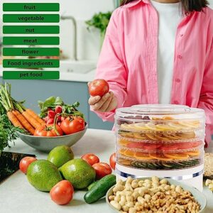 Bestfrog Food Dehydrator Machine Dehydrators For Food And Jerky 5 Trays Adjustable Temperature Control Multi-Funtional Dryer For Preserve Jerky, Fruits, Vegetables, Meat, Herbs, Flowers, Dog Treats