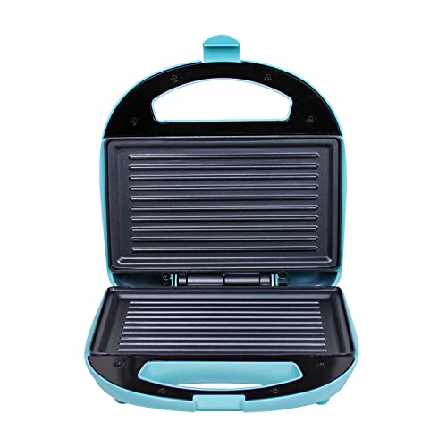 VETTA 760-Watt Nonstick Panini Press, Sandwich Maker, Automatic Temperature Control, Nonstick Coating, Nonslide Feet, Indoor Large Versatile Grill, 28.5 in. Wrappable Power Cord, Seafoam Blue