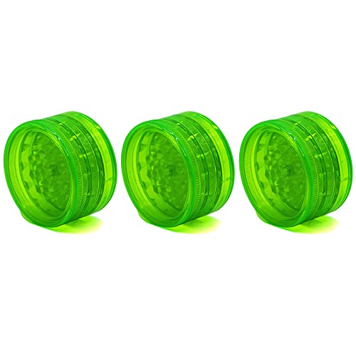 3 Pack Herb Grinder For Manual, 2.5in Small Spice Grinder With Storage, Portable And Disposable Plastic Herb Grinder, Clear